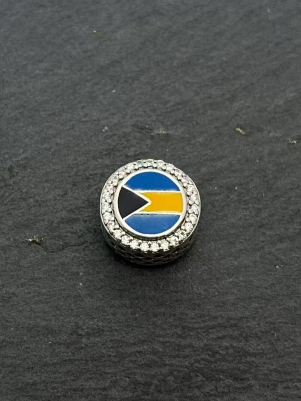 Pandora Bahamas Flag Exclusive Bead Charm Sterling Silver Jewelry
